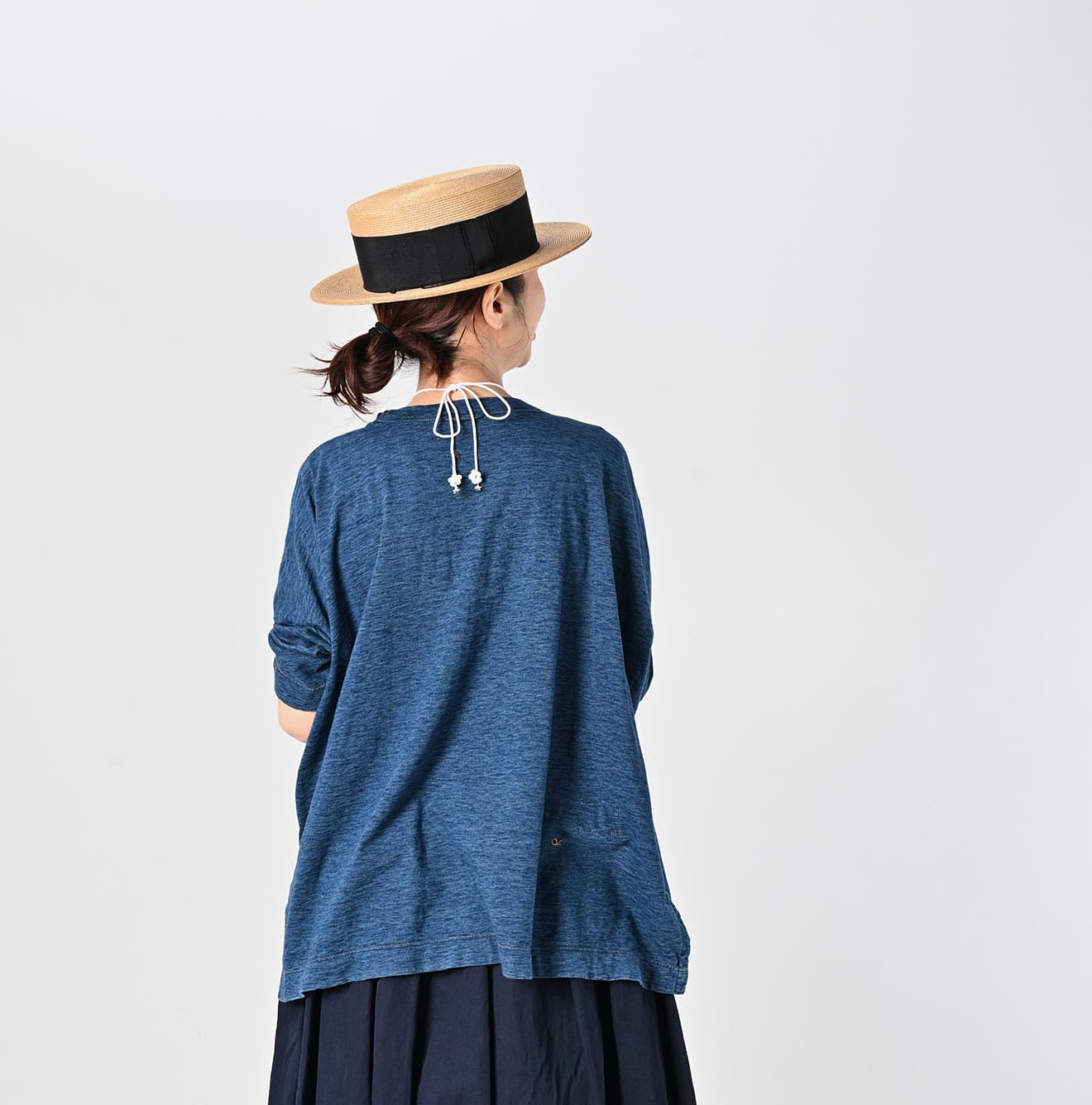 45R Indigo Big Slit T-shirt Distressed - Image 7