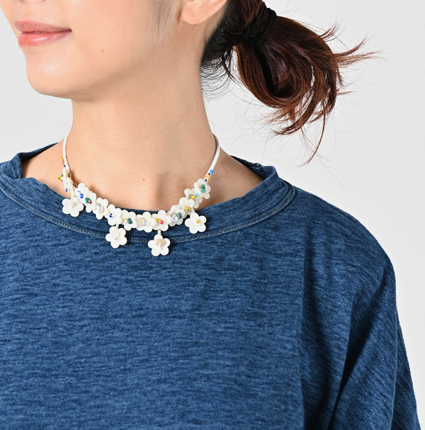 45R Indigo Big Slit T-shirt Distressed