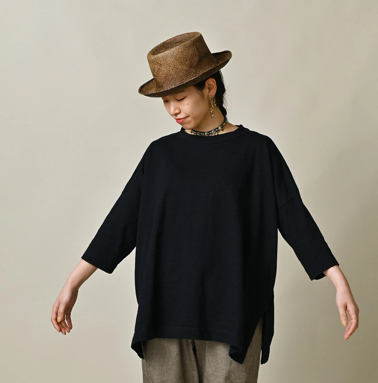 45R 希少 絞り染め インディゴ ビッグ Tシャツ 45rpm Indigo Big Slit T-shirt | 45R Official Online Store – 45R GLOBAL
