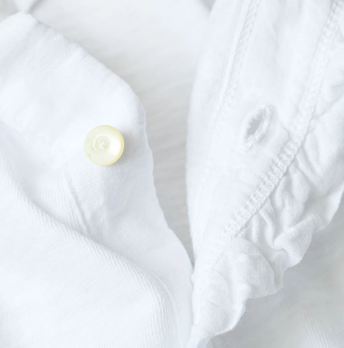 45R Frilled Square Cardigan (White)