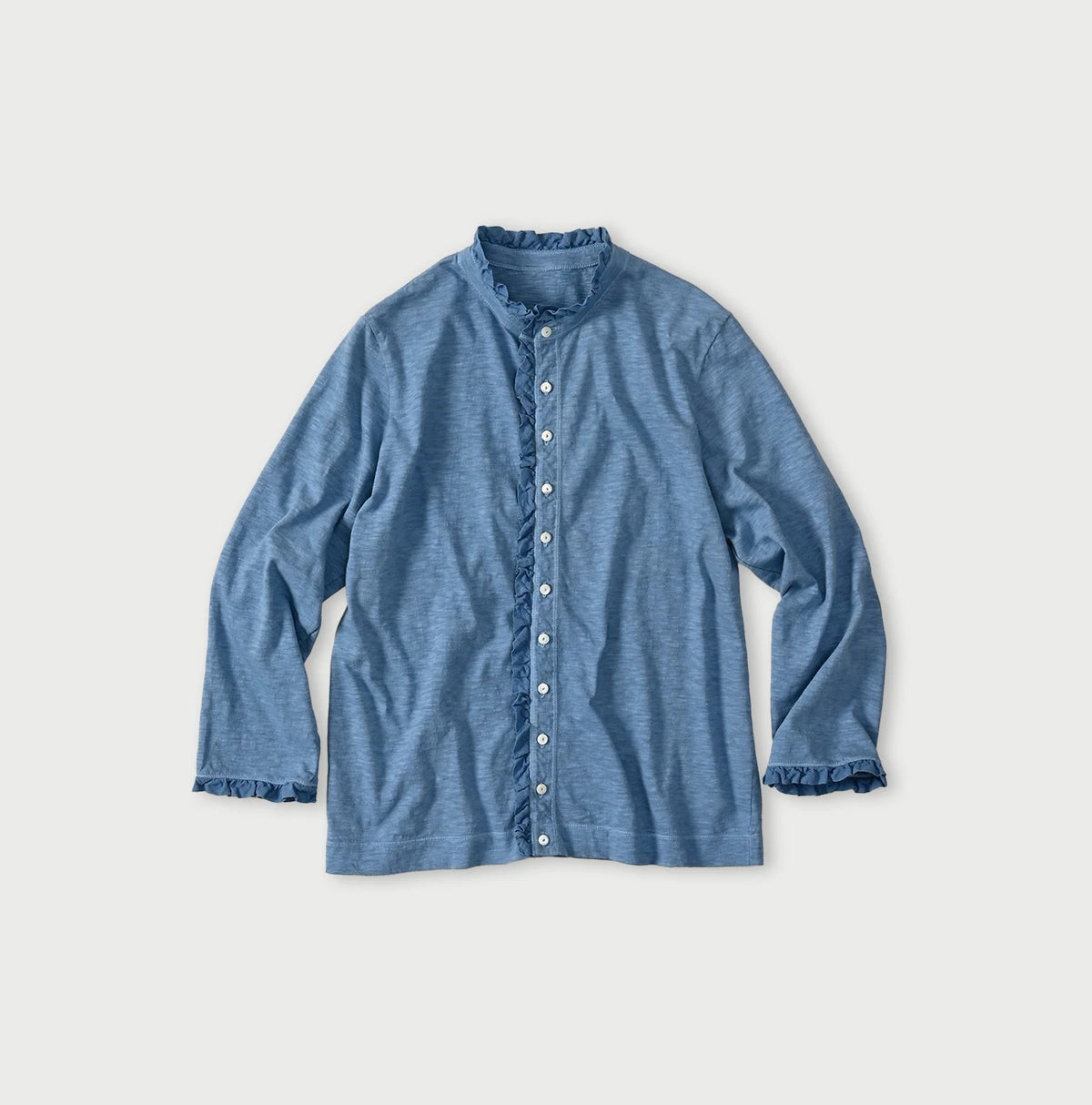 45R Frilled Square Cardigan (Plant-Based Dye)