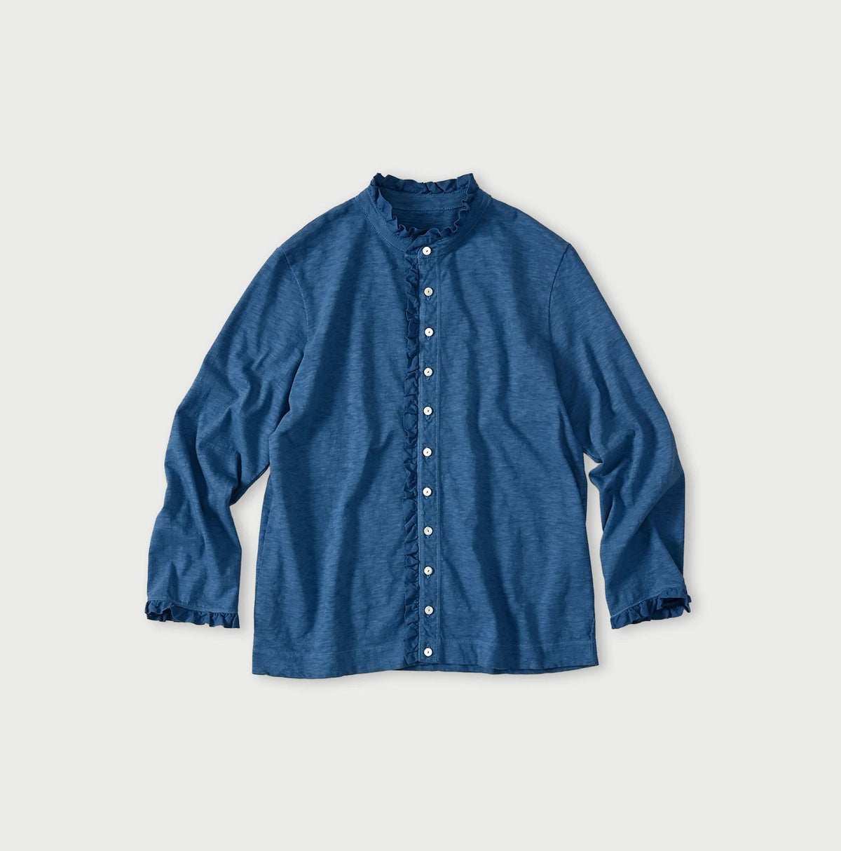 45R Frilled Square Cardigan (Plant-Based Dye)