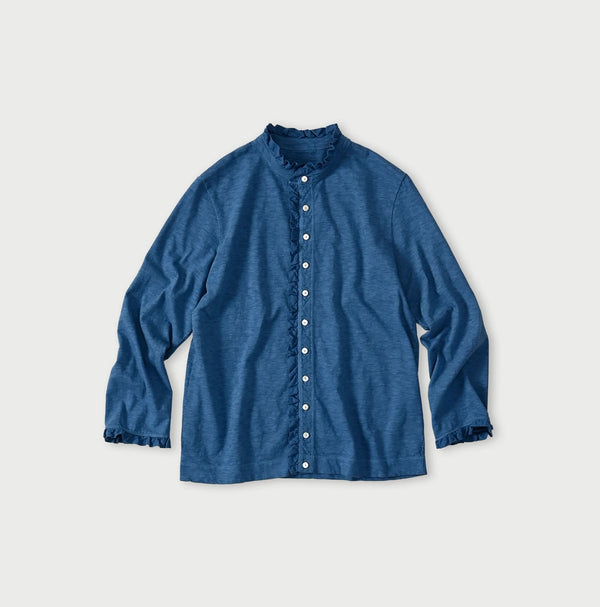 45R Frilled Square Cardigan (Plant-Based Dye)