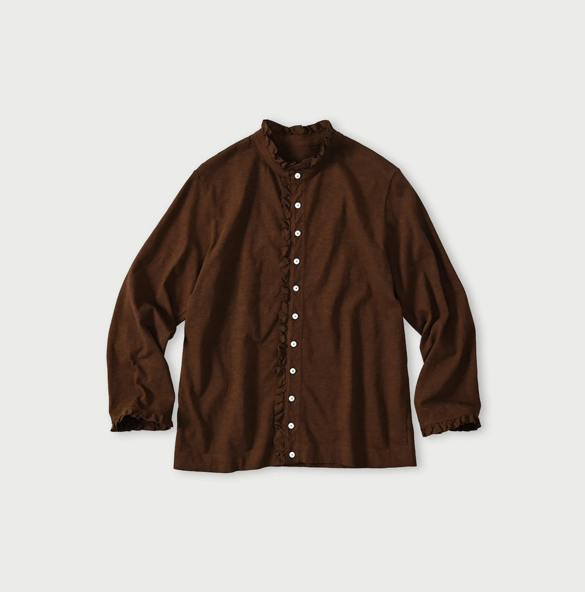 45R Frilled Square Cardigan (Plant-Based Dye)