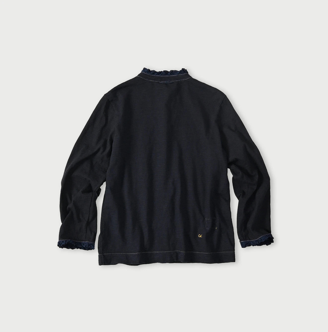 Indigo Frilled Square Cardigan | 45R Official Online Store – 45R