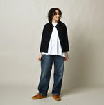 45R Indigo Frilled Square Cardigan