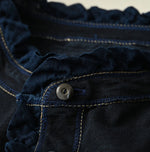 45R Indigo Frilled Square Cardigan