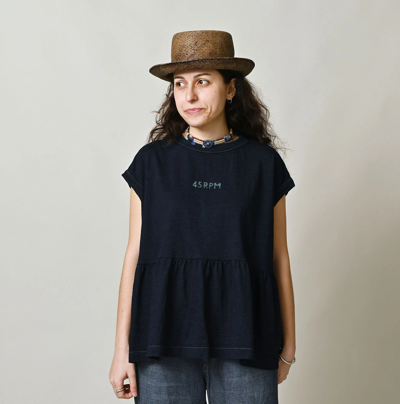 45R Indigo Piccologo Gathered M-Camisole - Image 3