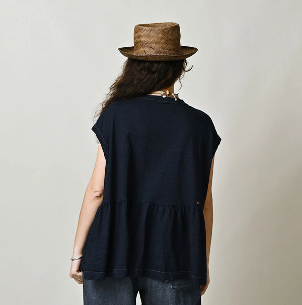 45R Indigo Piccologo Gathered M-Camisole