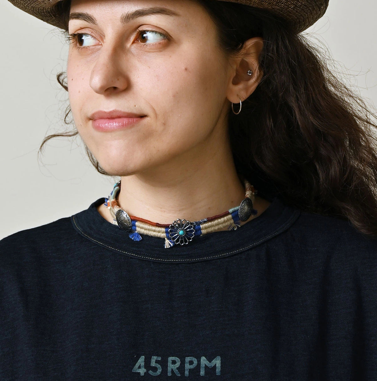 45R Indigo Piccologo Gathered M-Camisole