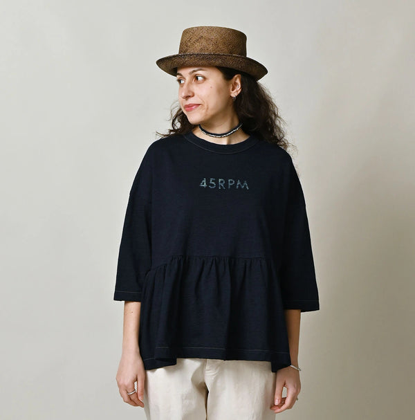 45R Indigo Futura Logo T-shirt