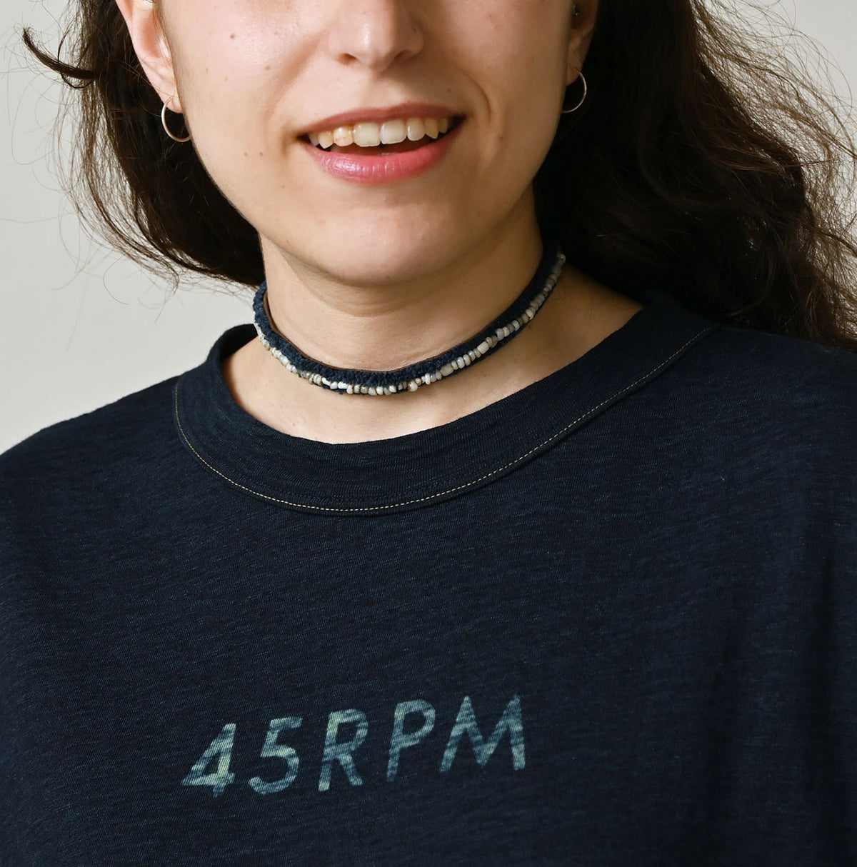 45R Indigo Futura Logo T-shirt