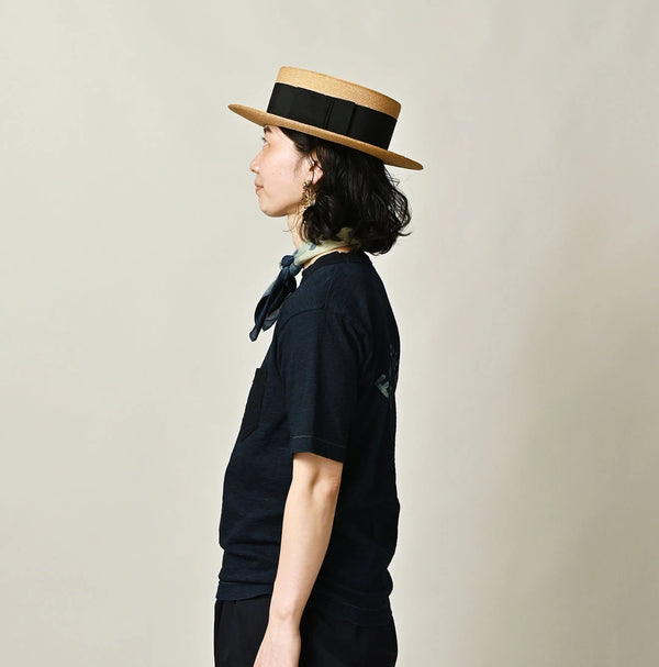 45R Indigo Cleric Arch Logo T-shirt