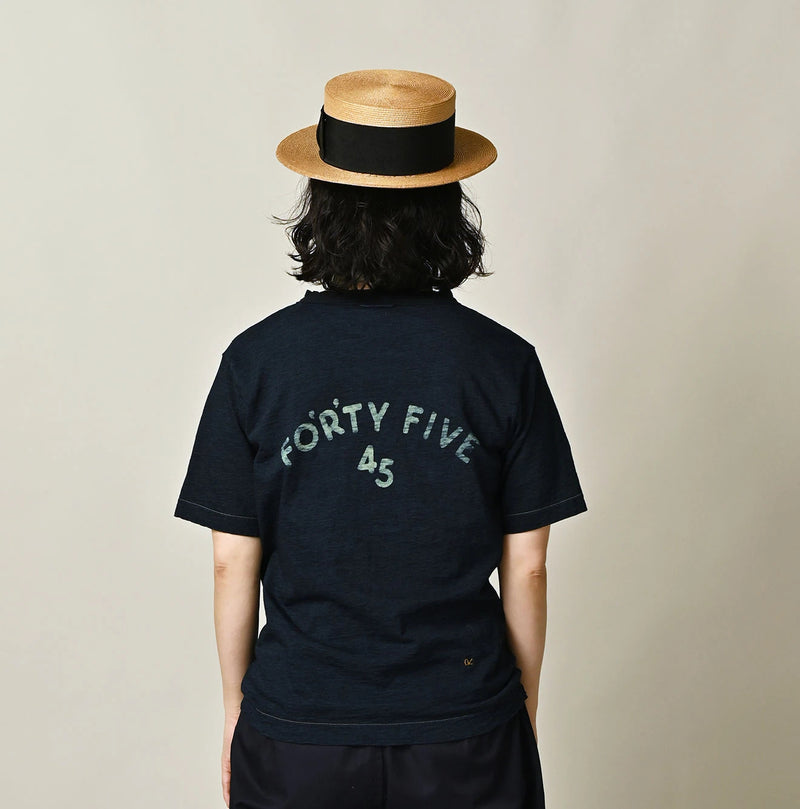 45R Indigo Cleric Arch Logo T-shirt - Image 6