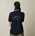 45R Indigo Cleric Arch Logo T-shirt