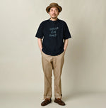 45R Indigo Swallowtail Butterfly Embroidery 908 T-shirt