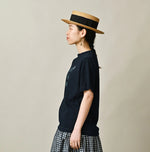 45R Indigo Swallowtail Butterfly Embroidery 908 T-shirt