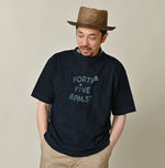 45R Indigo Swallowtail Butterfly Embroidery 908 T-shirt