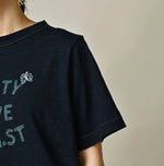 45R Indigo Swallowtail Butterfly Embroidery 908 T-shirt
