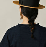 45R Indigo Swallowtail Butterfly Embroidery 908 T-shirt