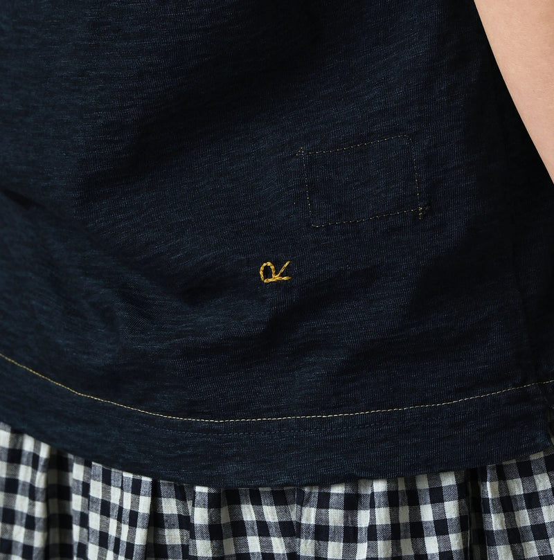 45R Indigo Swallowtail Butterfly Embroidery 908 T-shirt - Image 13