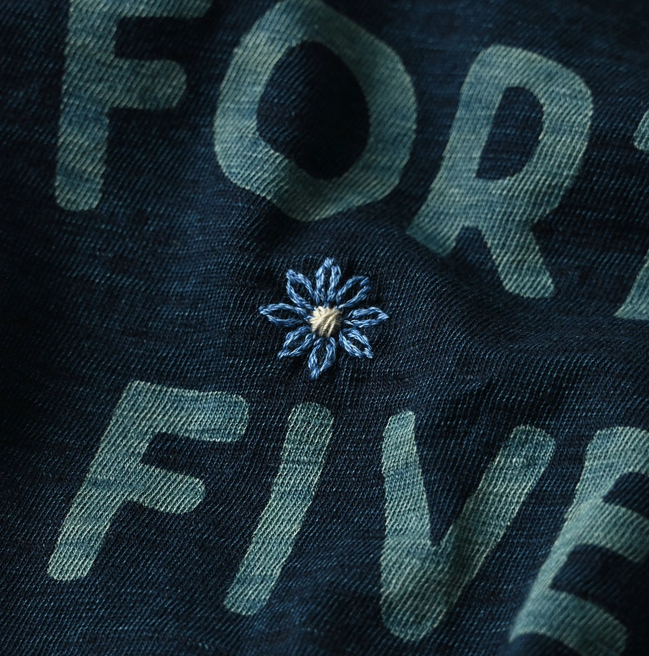 45R Indigo Swallowtail Butterfly Embroidery 908 T-shirt - Image 17