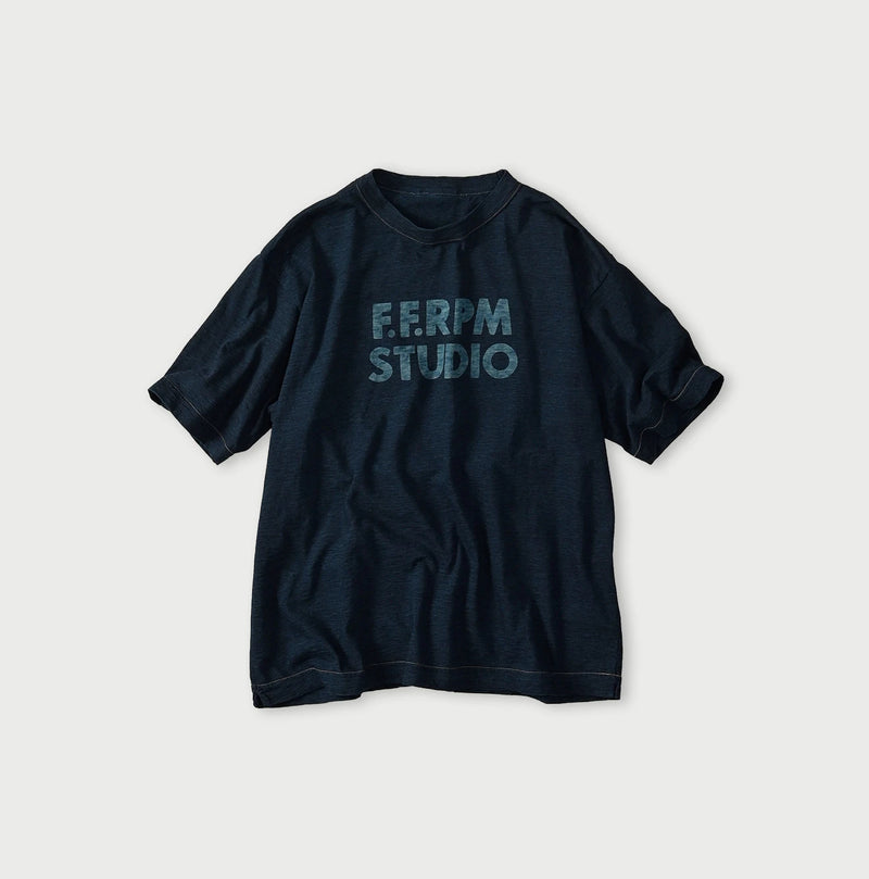 45R Indigo Bold Logo 908 Ocean T-shirt - Image 1