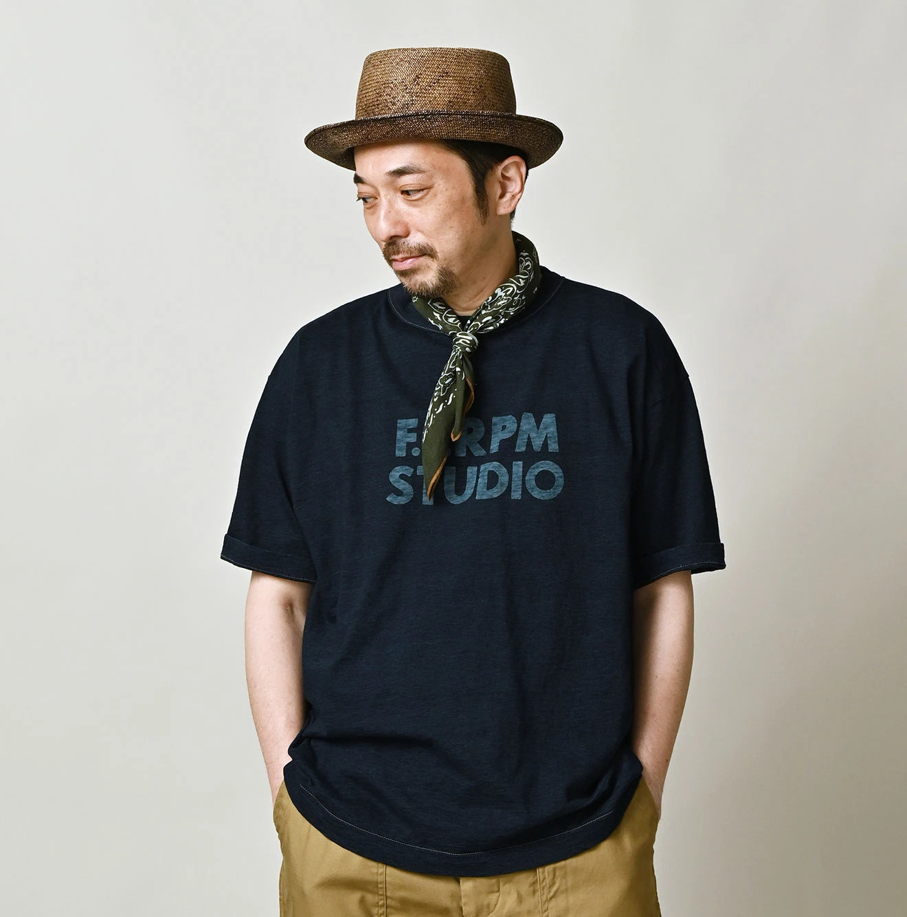 Indigo Bold Logo 908 Ocean T-shirt | 45R Official Online Store