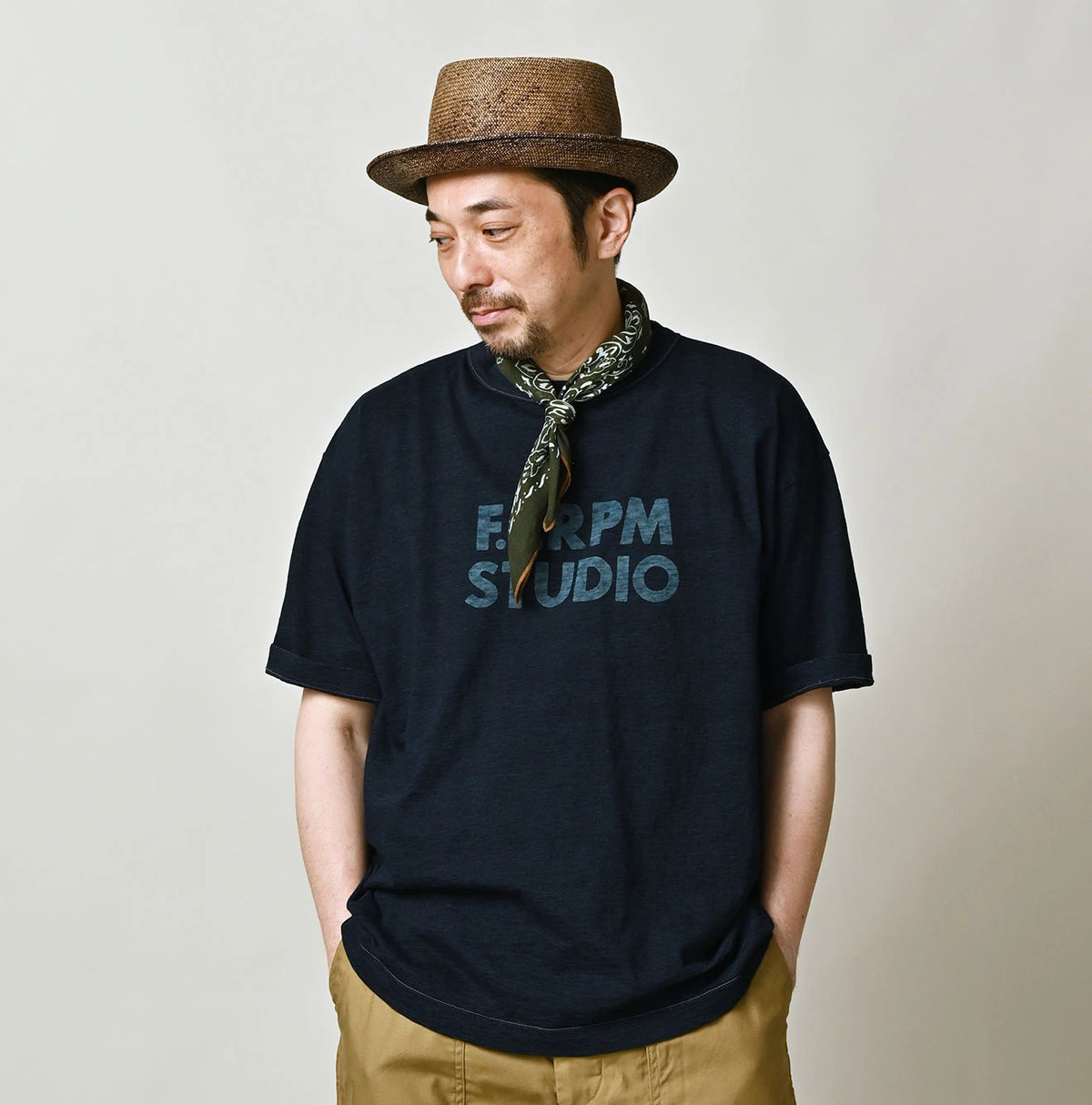45R Indigo Bold Logo 908 Ocean T-shirt
