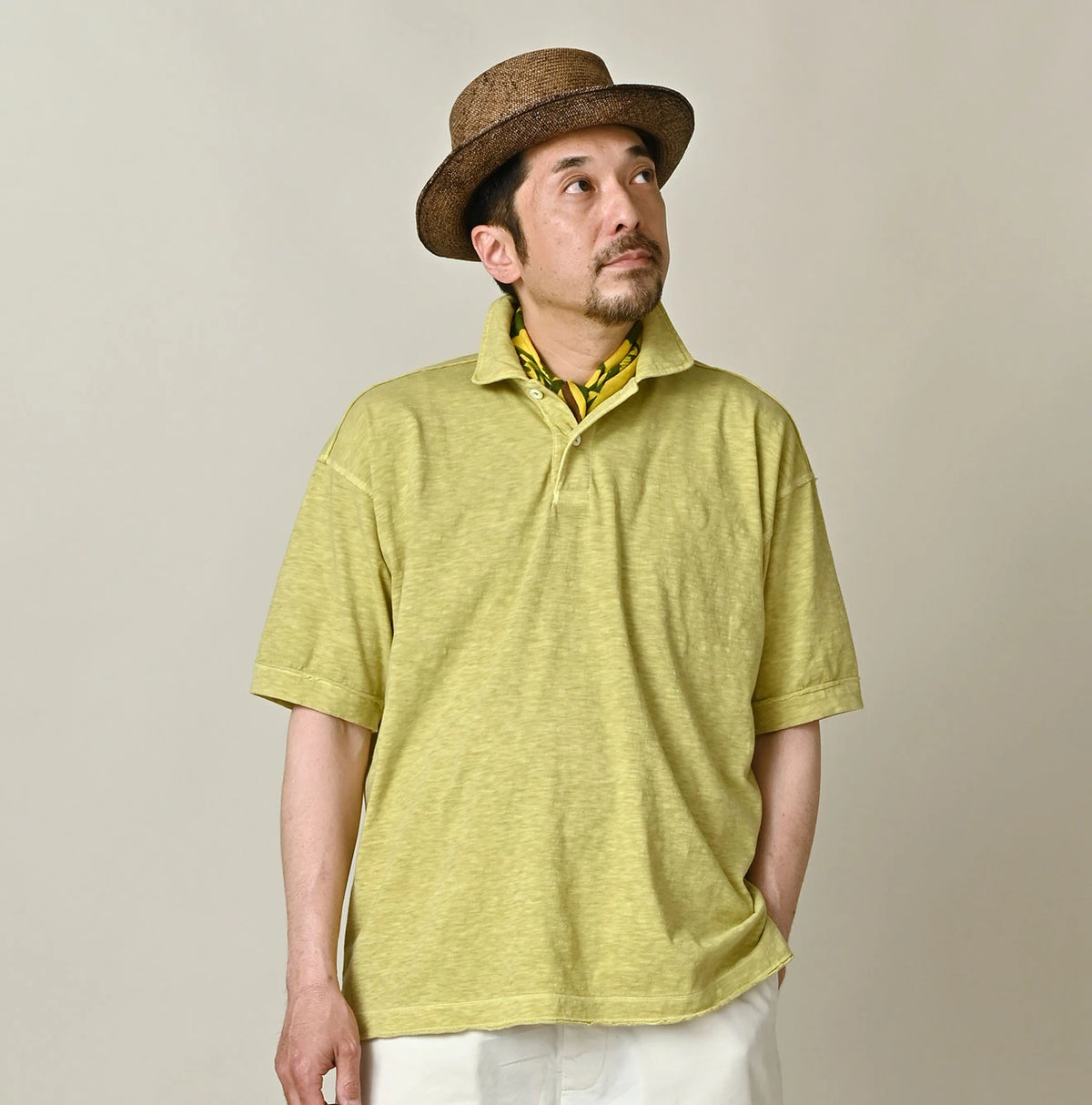 45R Tenjiku 908 Polo Shirt (Plant-Based Dye)