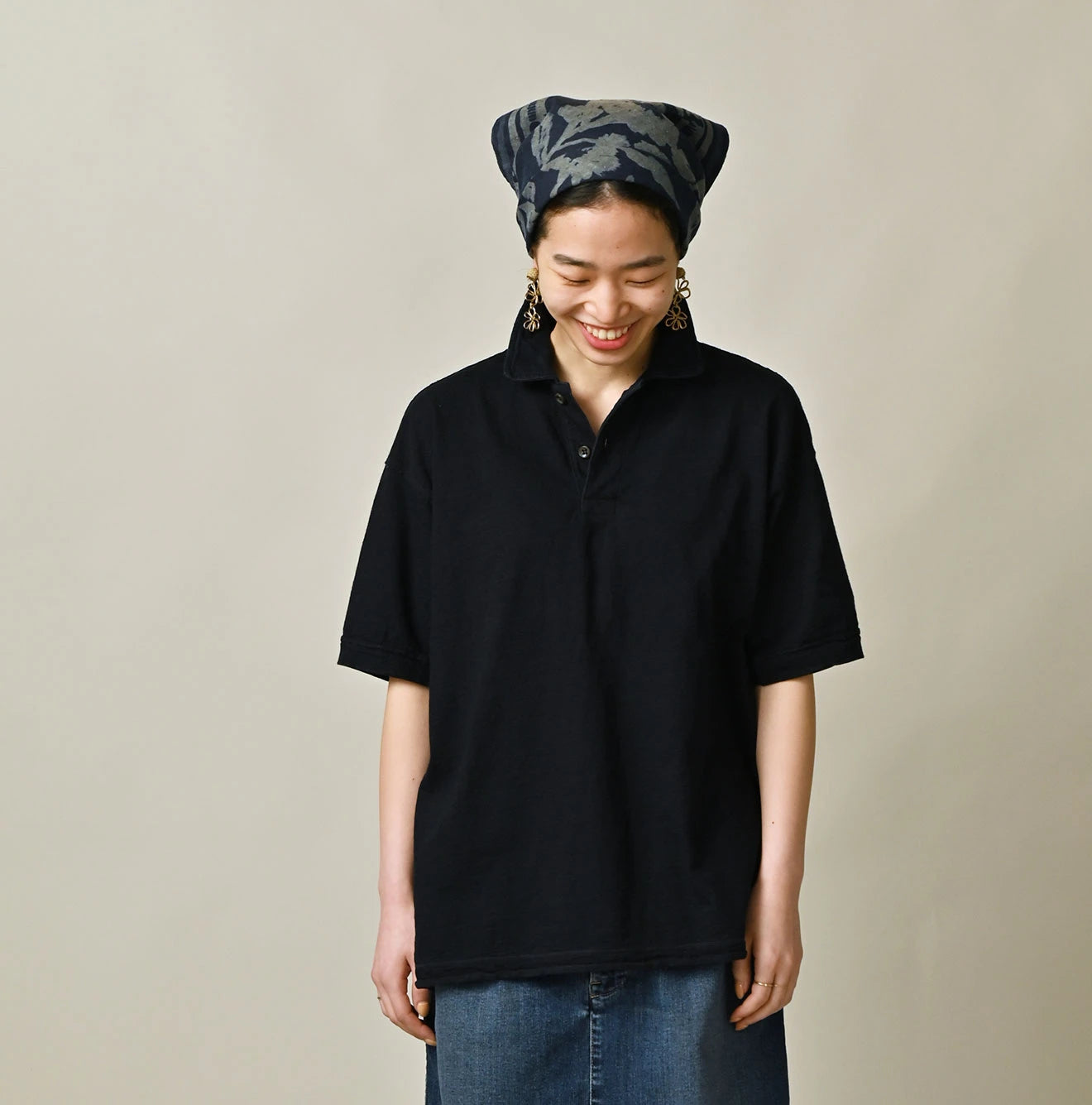 45R Indigo Tenjiku 908 Polo Shirt - Image 4