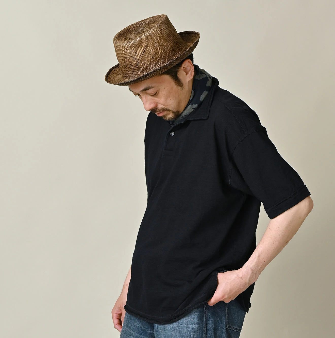 45R Indigo Tenjiku 908 Polo Shirt - Image 8