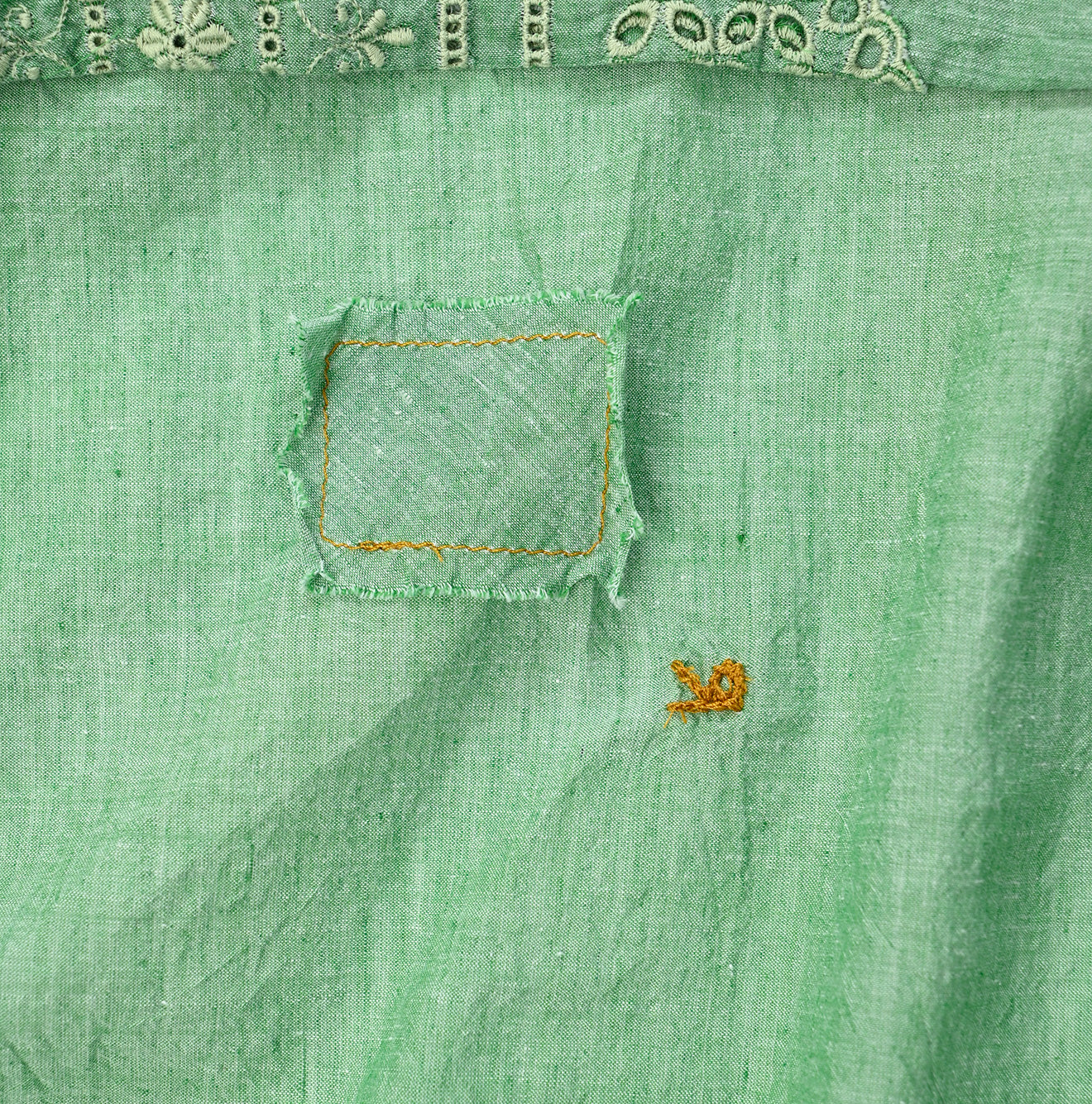 Feather Khadi Cutwork Frilled M-shirt