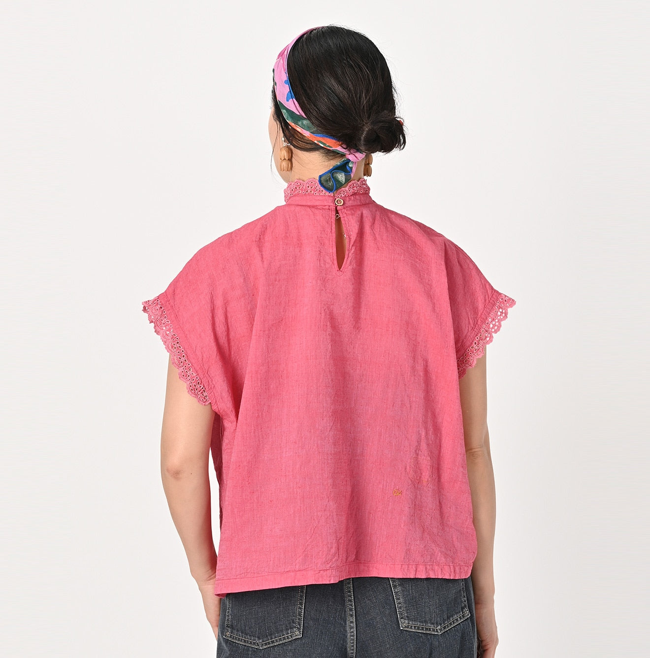 Feather Khadi Cutwork Frilled M-shirt