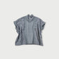 Ai Indigo Khadi Cutwork Frilled M-shirt