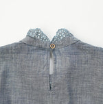 Ai Indigo Khadi Cutwork Frilled M-shirt - 45R by 45rpm studio