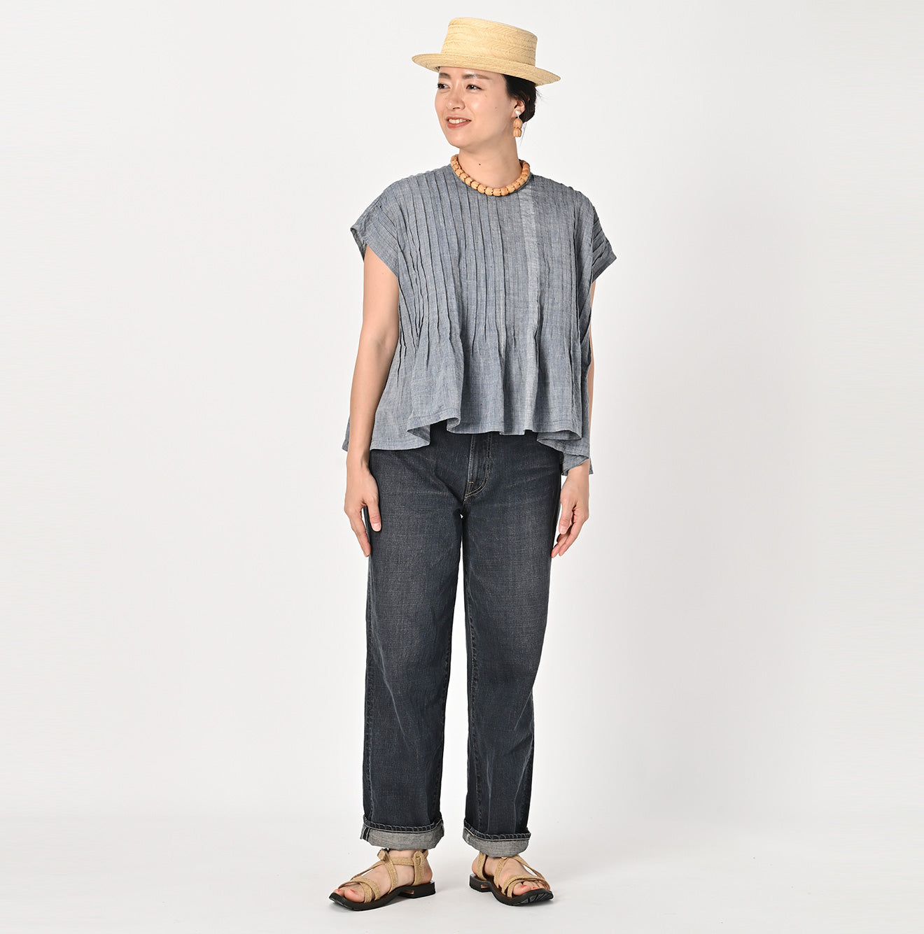 Ai Indigo Khadi Tuck M-shirt