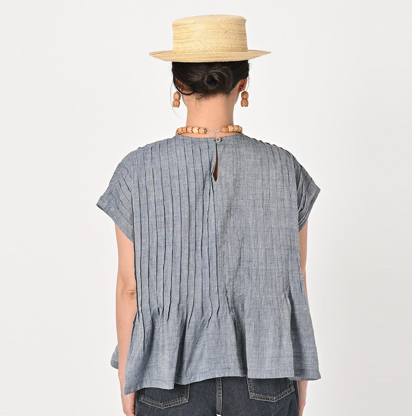 Ai Indigo Khadi Tuck M-shirt - 45R by 45rpm studio - Image 4