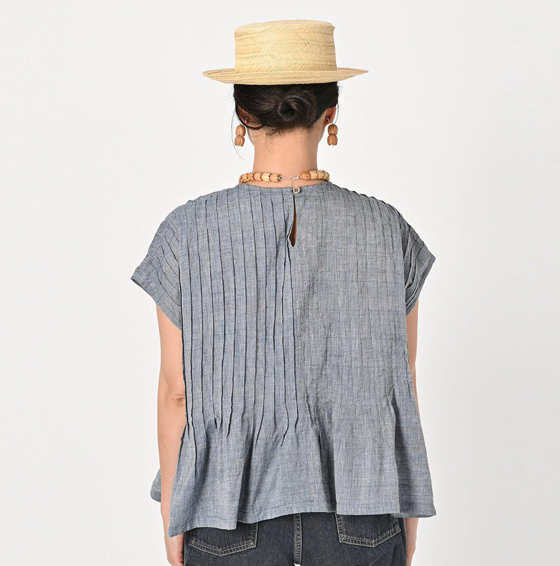 Ai Indigo Khadi Tuck M-shirt - 45R by 45rpm studio - Image 4