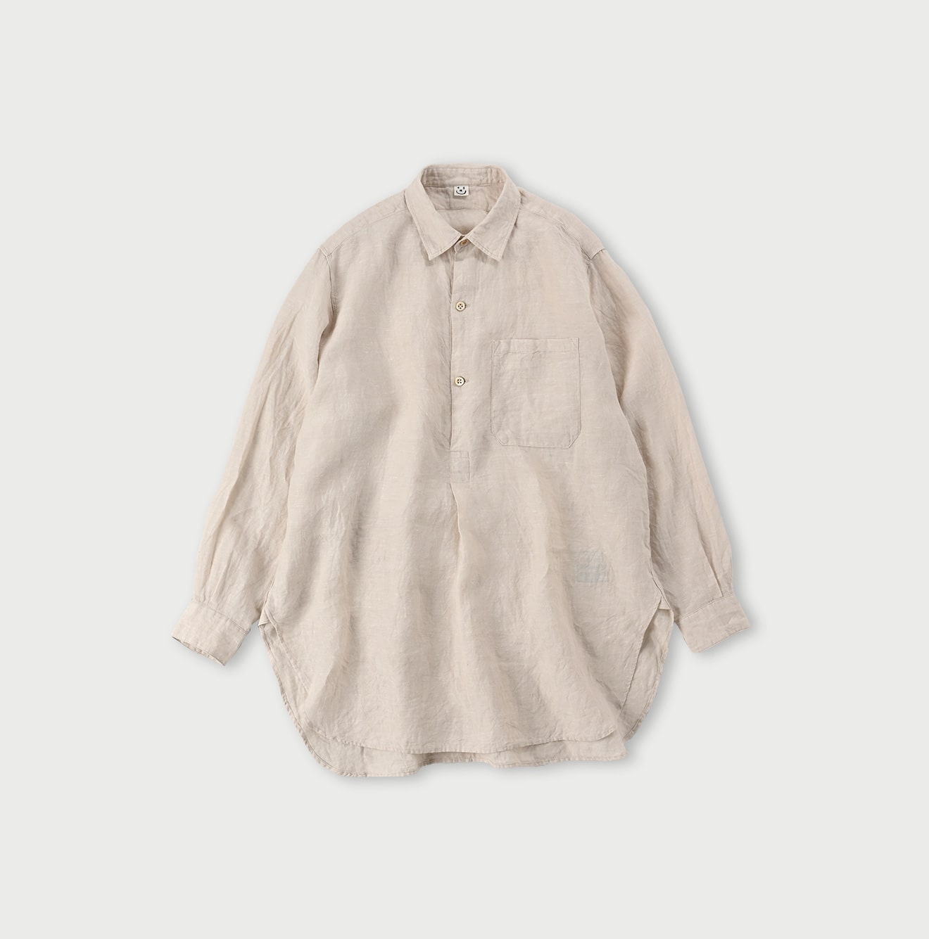 45R Linen Chambray 908 Grandpa Pullover Shirt