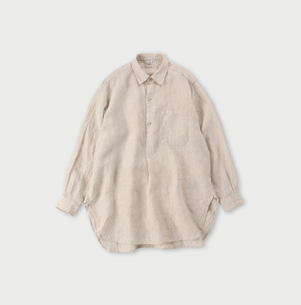 Linen Chambray 908 Grandpa Pullover Shirt - 45R by 45rpm studio