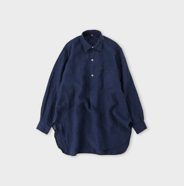 Linen Chambray 908 Grandpa Pullover Shirt - 45R by 45rpm studio
