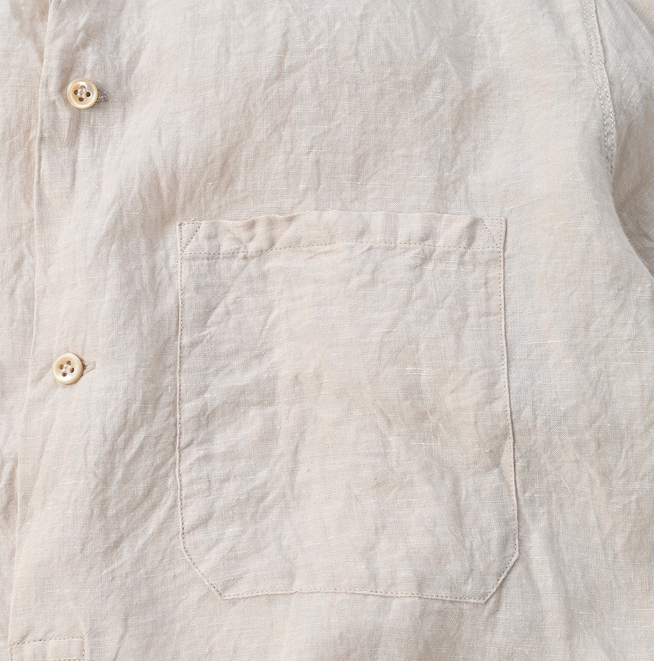 Linen Chambray 908 Grandpa Pullover Shirt