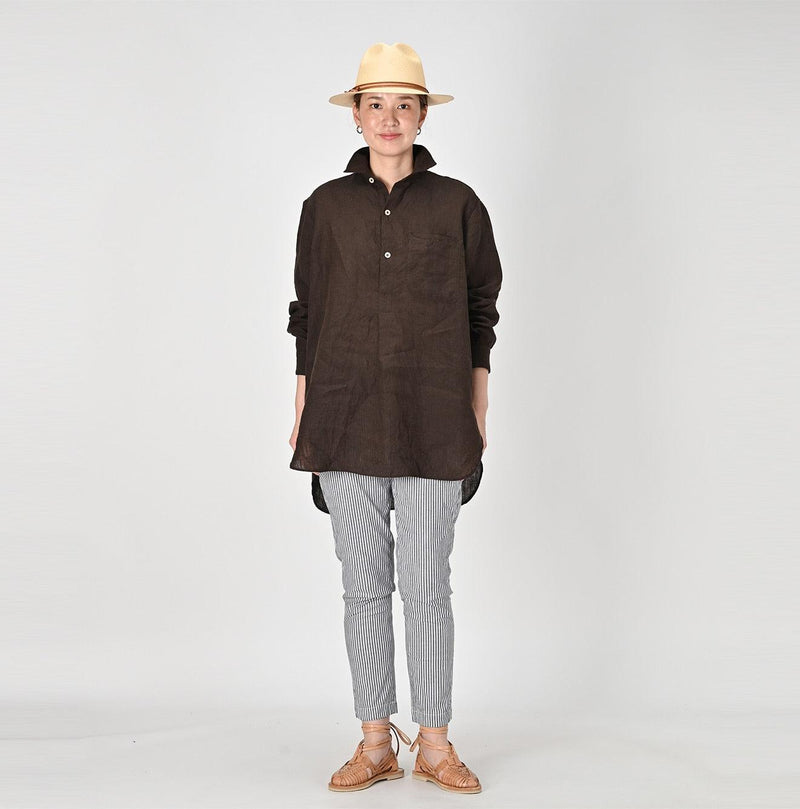 Linen Chambray 908 Grandpa Pullover Shirt - 45R by 45rpm studio - Image 22