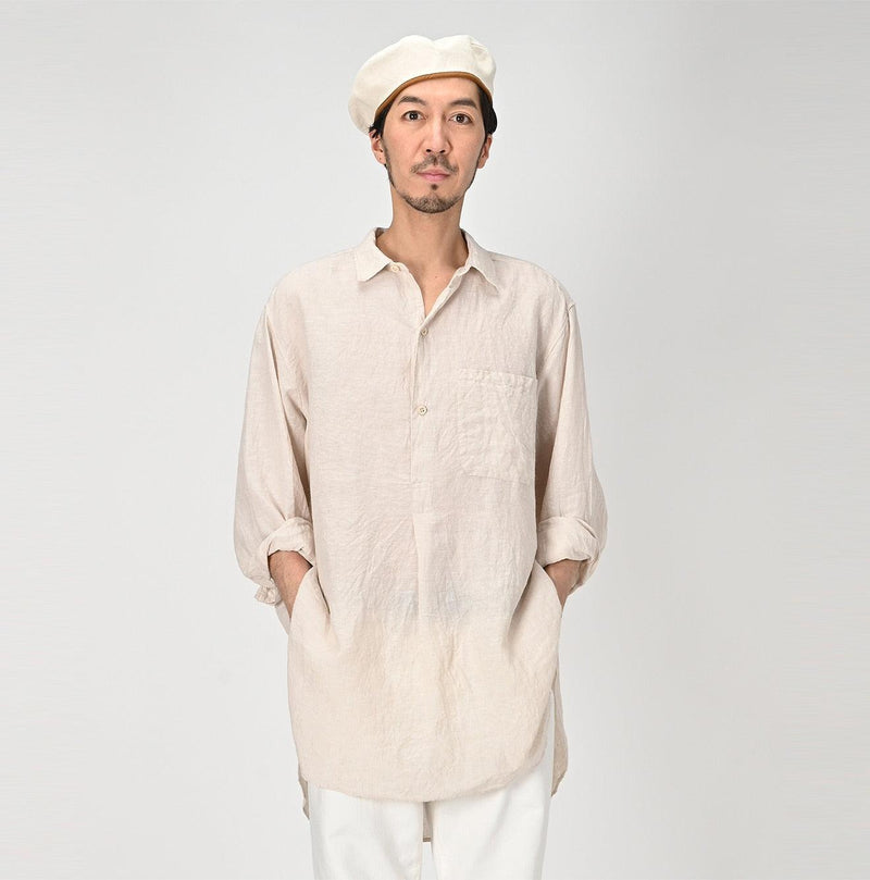 Linen Chambray 908 Grandpa Pullover Shirt - 45R by 45rpm studio - Image 9