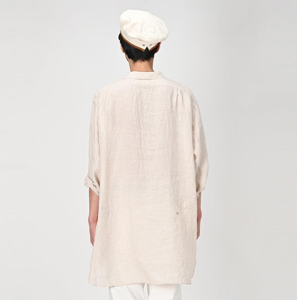 Linen Chambray 908 Grandpa Pullover Shirt - 45R by 45rpm studio