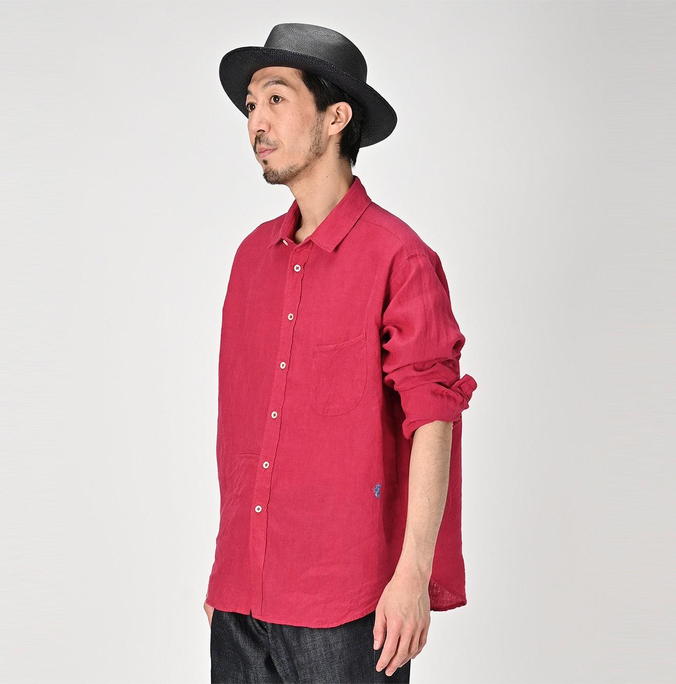 Linen Chambray 908 Petit Collar Ocean Shirt - 45R by 45rpm studio - Image 11