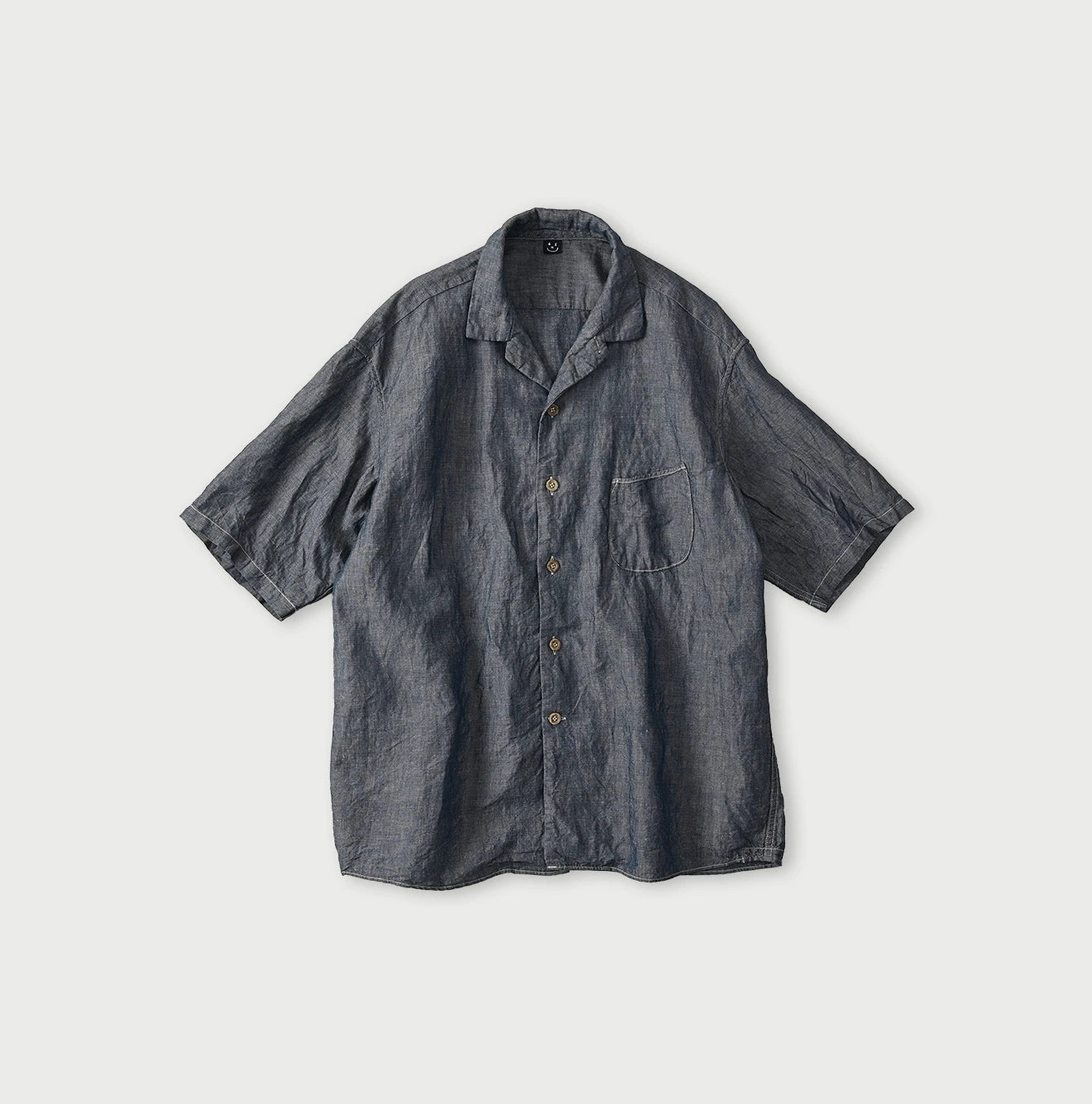 45R Cotton Linen Dungaree Lei Lei Shirt Nou Men - Image 1