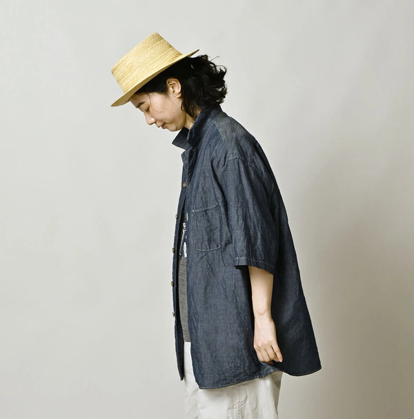 45R Cotton Linen Dungaree Lei Lei Shirt Nou Men