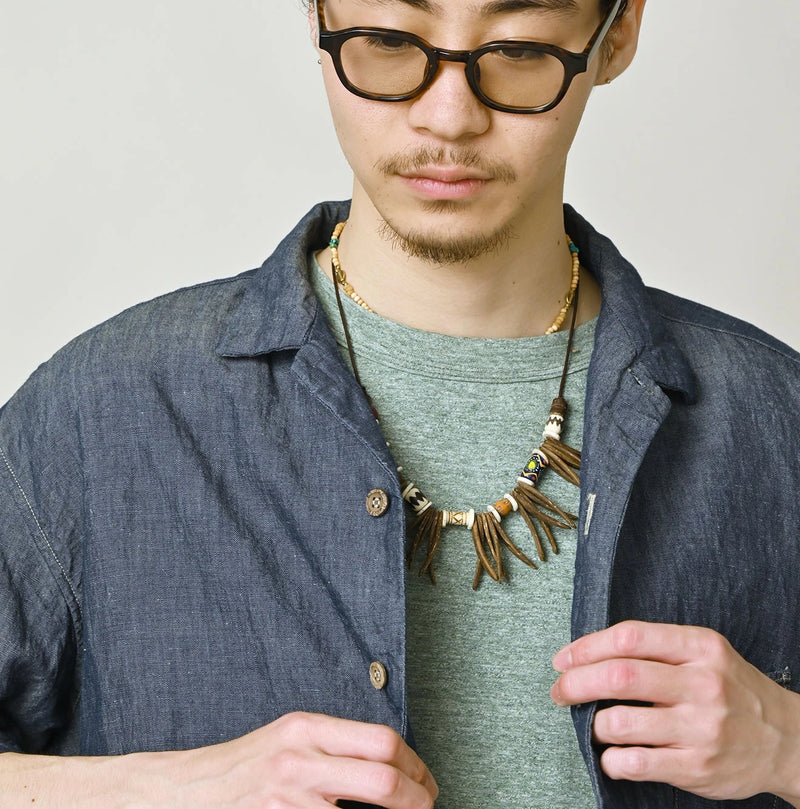45R Cotton Linen Dungaree Lei Lei Shirt Nou Men - Image 10
